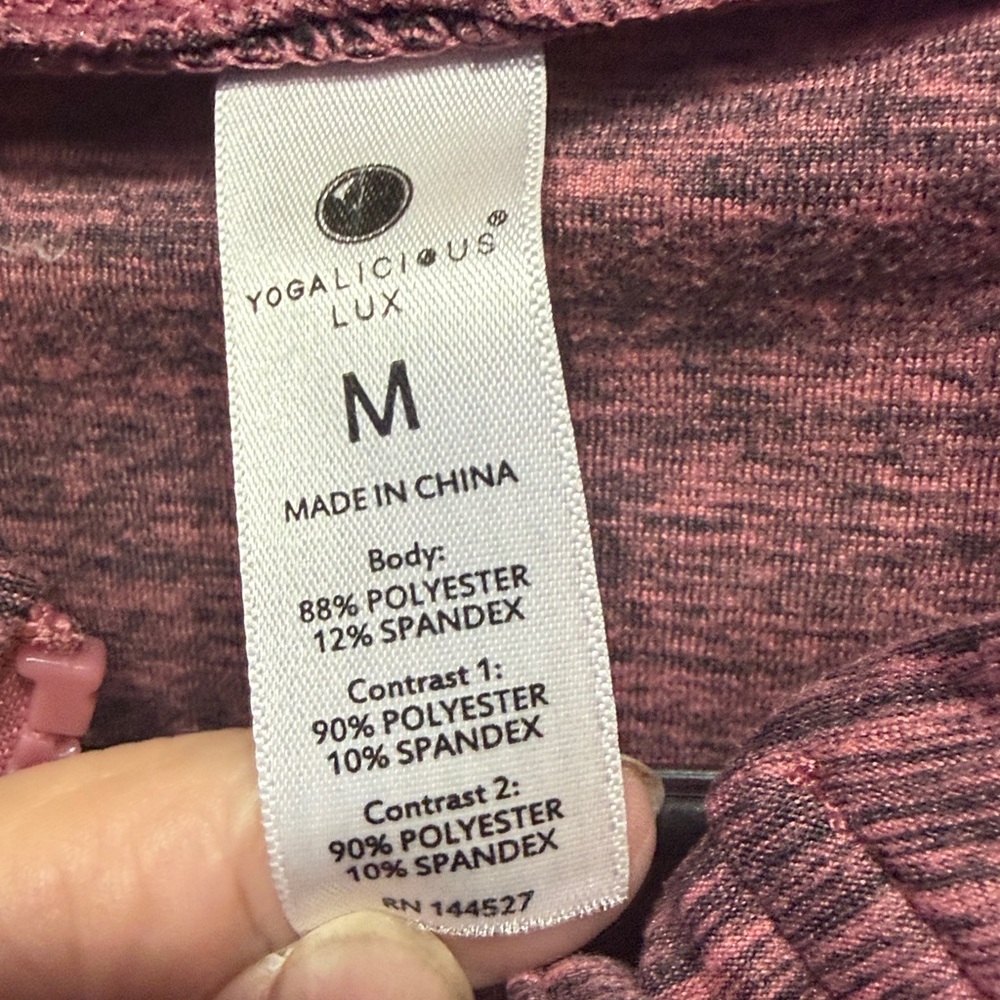 Yogalicious Lux Heathered Plum Full Zip Athletic Jacket Size M - Picture 6 of 8
